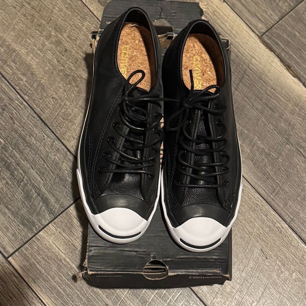 Converse Black Leather Sneakers